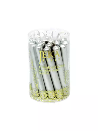 JEKA | Bougies d'arbre de Noël, boîte de 20, argent | 